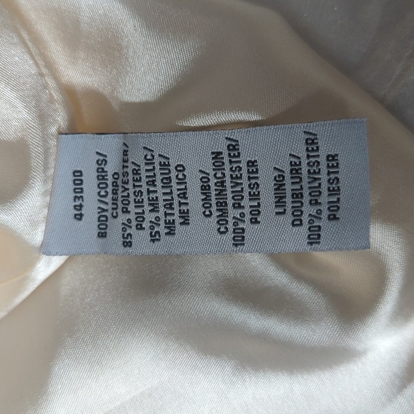 MONIQUE LHUILLIER white and silver Women's dress size 10. - Picture 11 of 16
